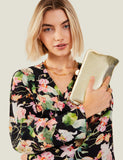 Accessorize Metallic Chain Strap Clutch Bag