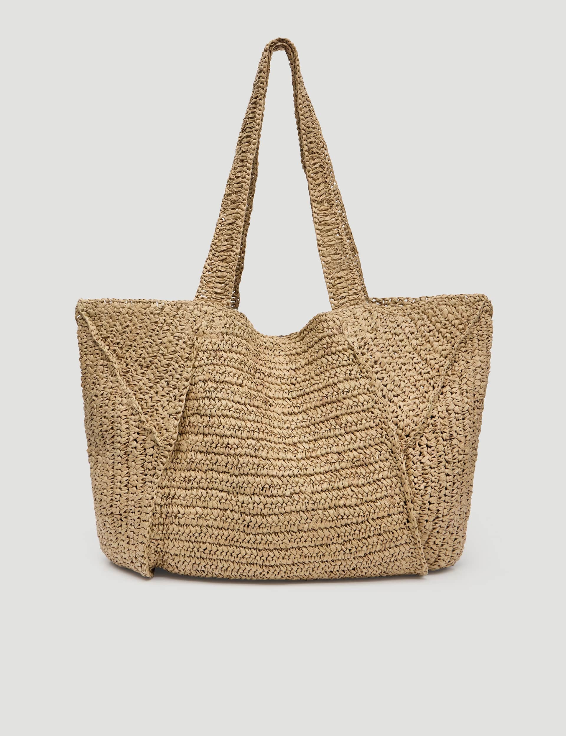 Hush raffia tote bag oversized, UK version