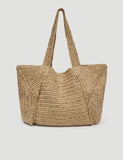 Hush raffia tote bag oversized, UK version