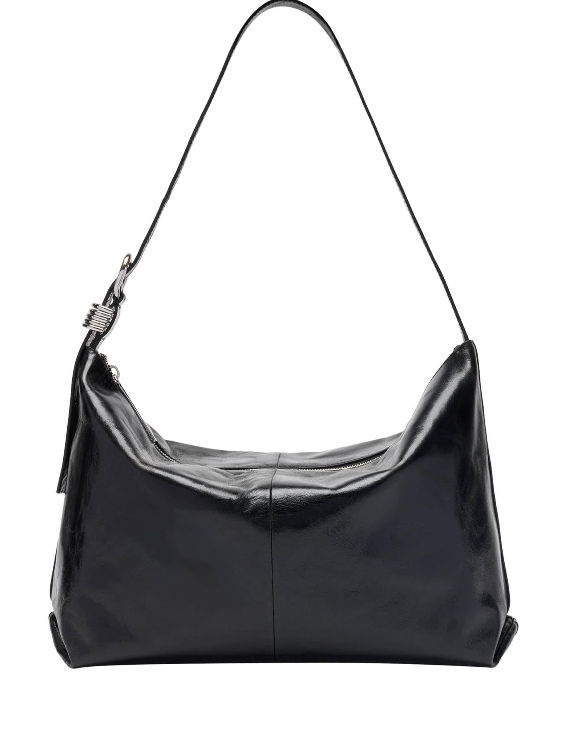 Whistles leather shoulder bag with buckle detail, UK version