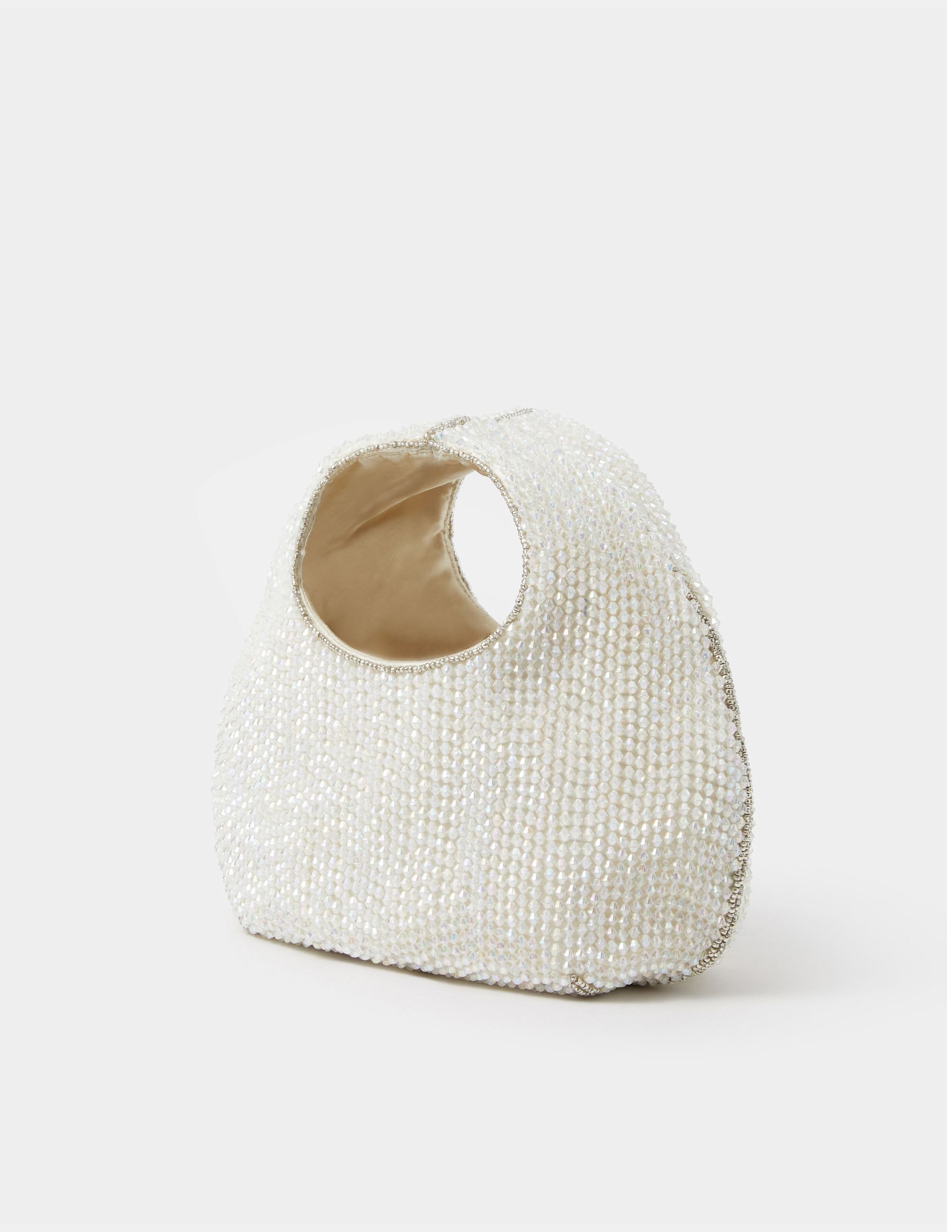 Accessorize embellished grab bag with glittery beads - British product