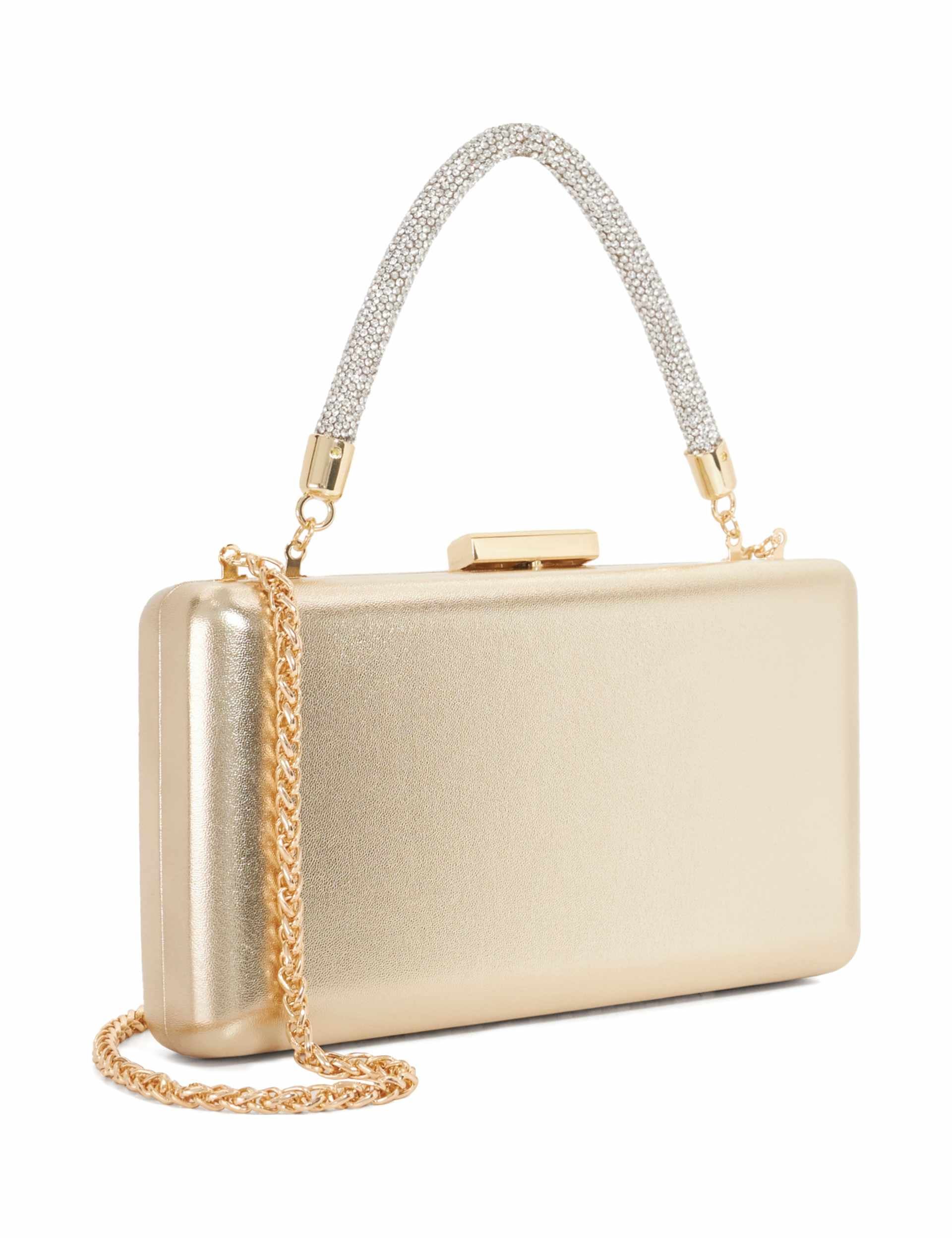Dune London chain strap top handle clutch bag - British product
