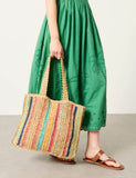 FatFace straw striped tote bag, imported from the UK