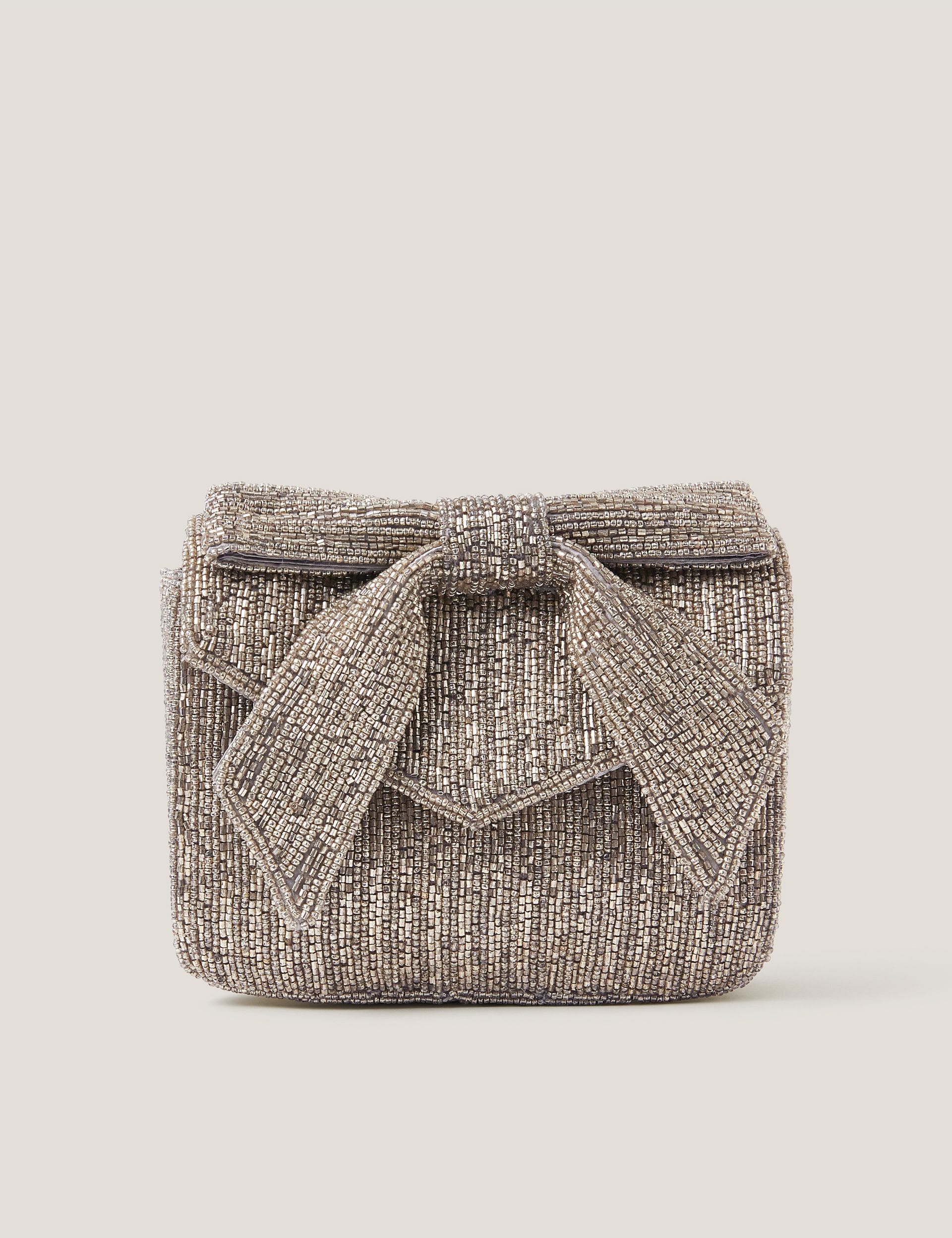 Monsoon Clutch mit Schleife und Kettenträger (britische Marke)