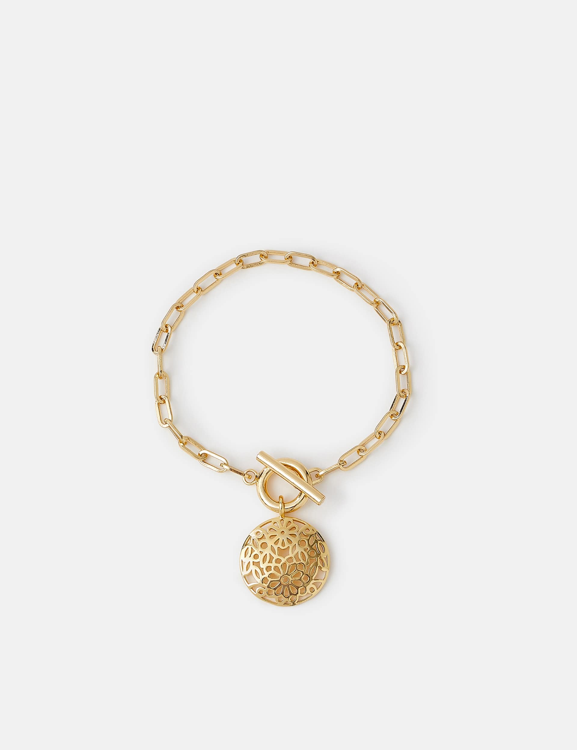 Z by Accessorize 14 carat gold plated charm bracelet - British product