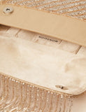 Monsoon beaded shoulder bag metallic zig-zag pattern (British brand)