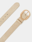 Accessorize leather waist belt oval buckle - British product