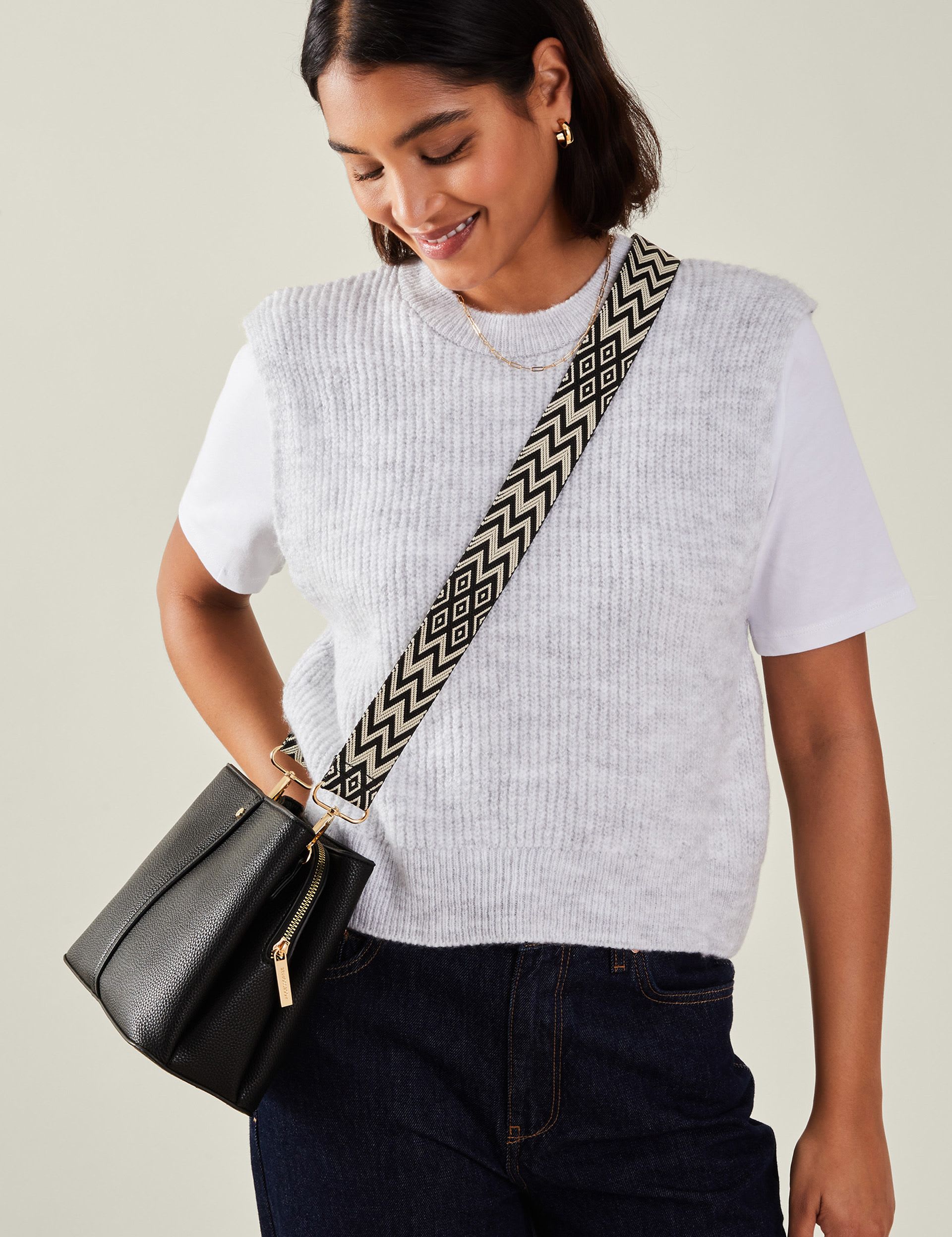 Accessorize cross body bag with zipped compartment (British brand)