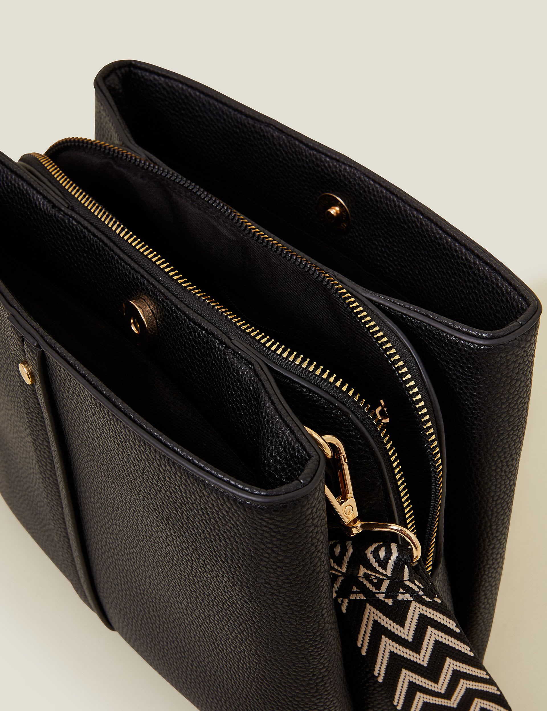 Accessorize cross body bag with zipped compartment (British brand)