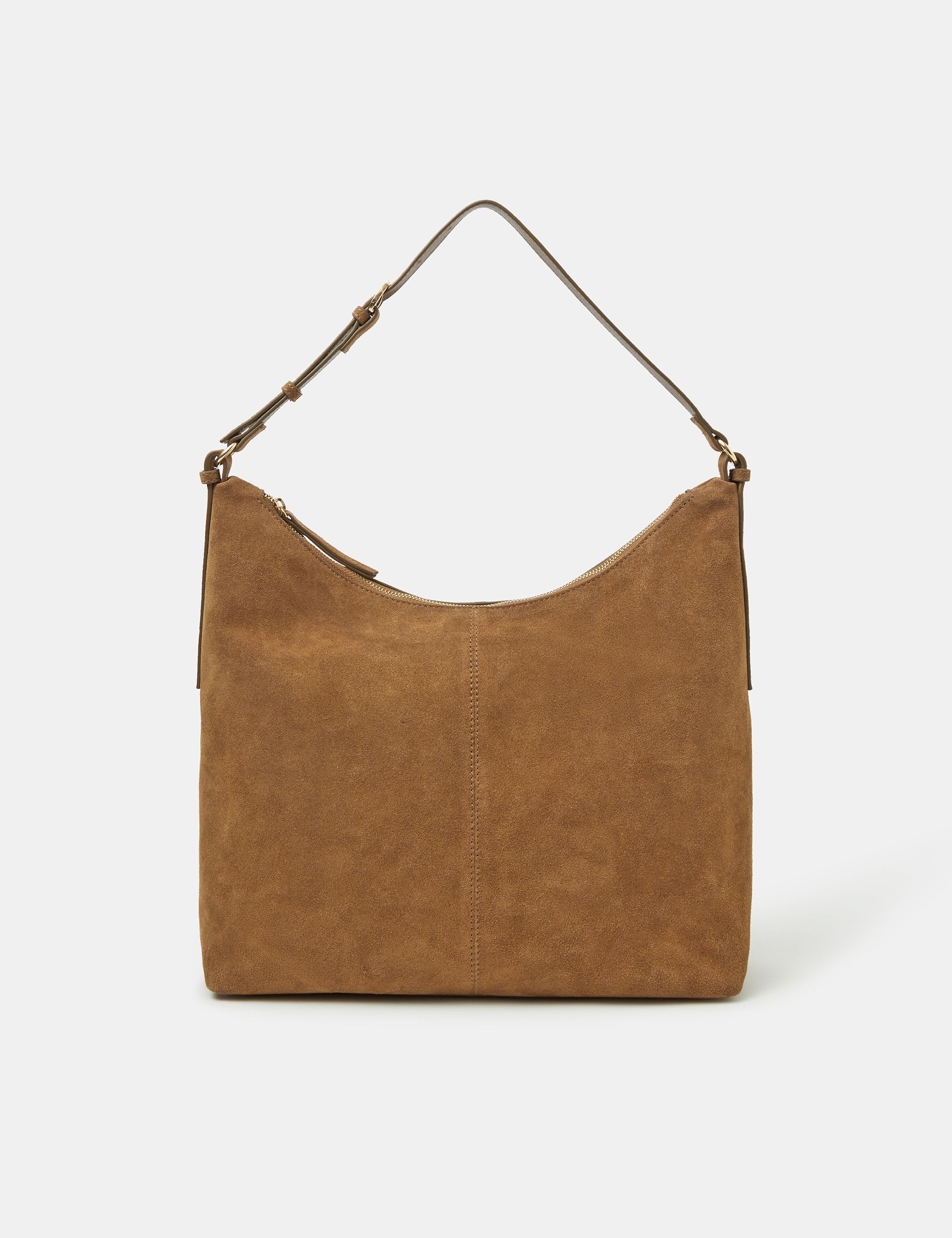 Accessorize suede shoulder bag with buckle strap (British brand)