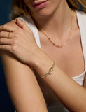 Z by Accessorize 14ct gold plated baguette charm bracelet (British brand)