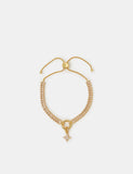 Z by Accessorize 14ct gold plated baguette charm bracelet (British brand)