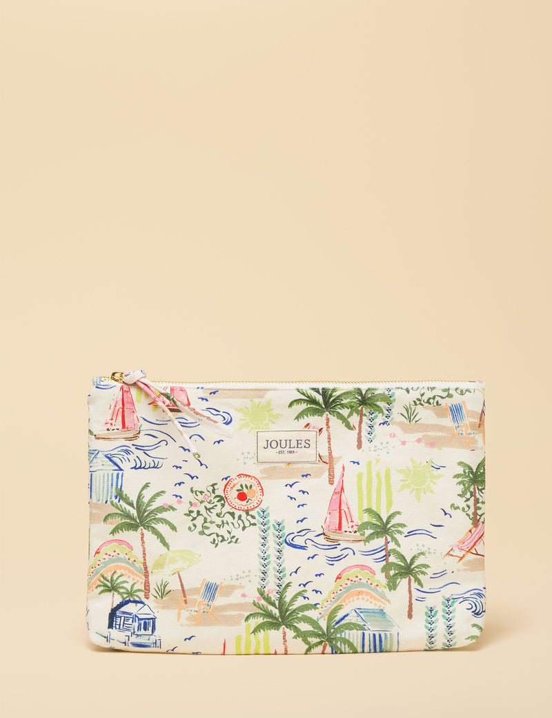 Joules printed coin purse with palm print - British product