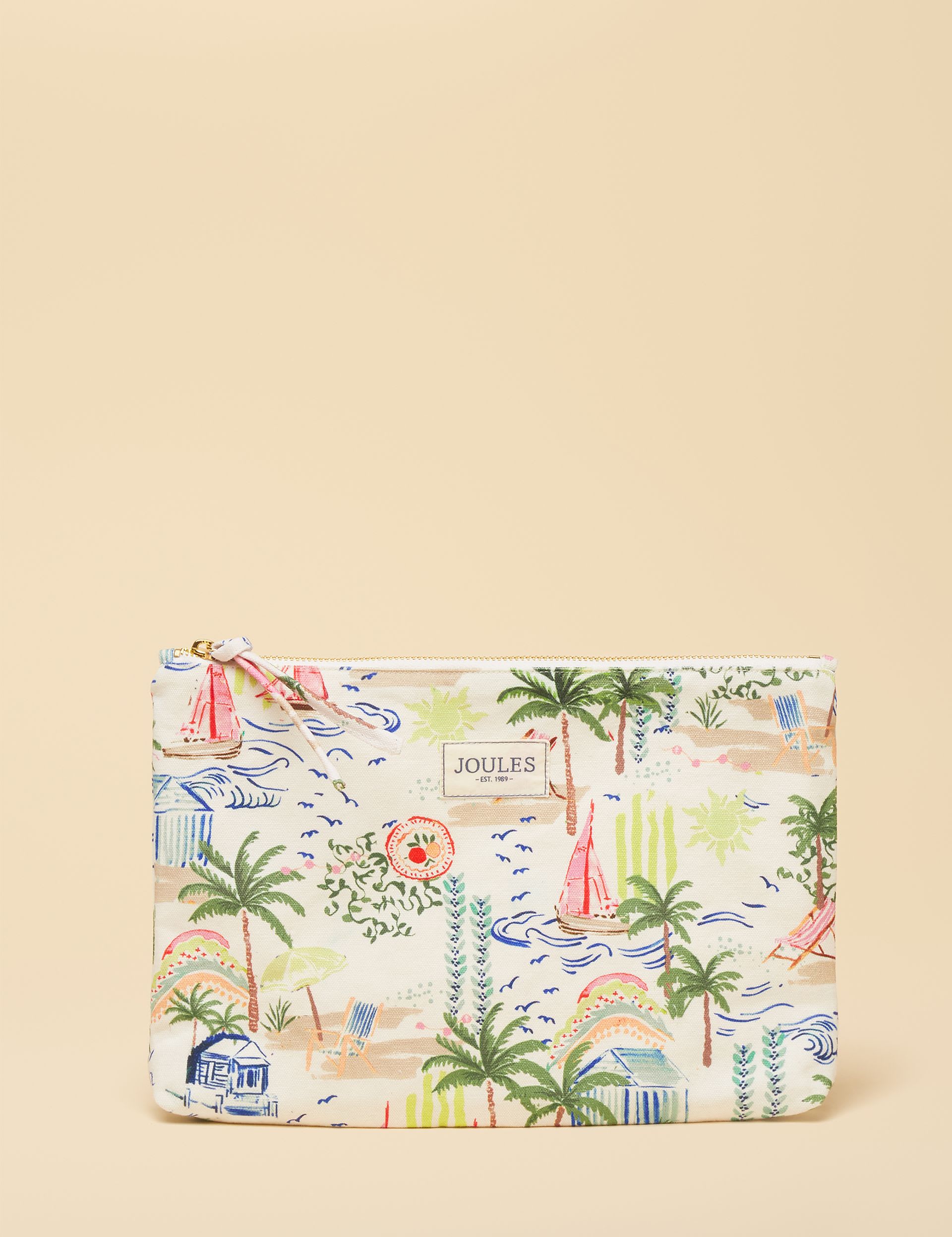 Joules printed coin purse with palm print - British product