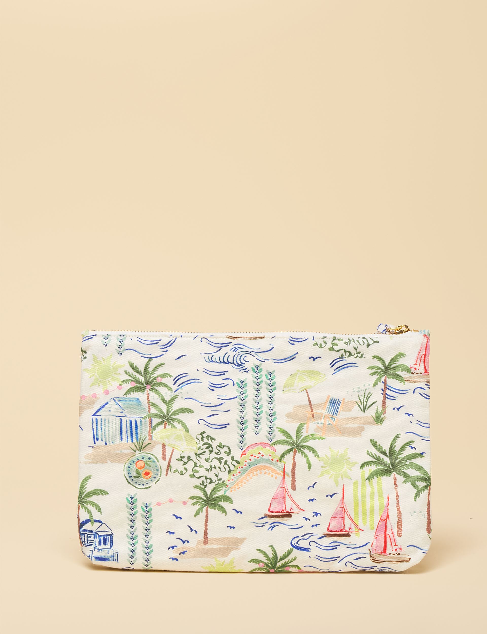 Joules printed coin purse with palm print - British product