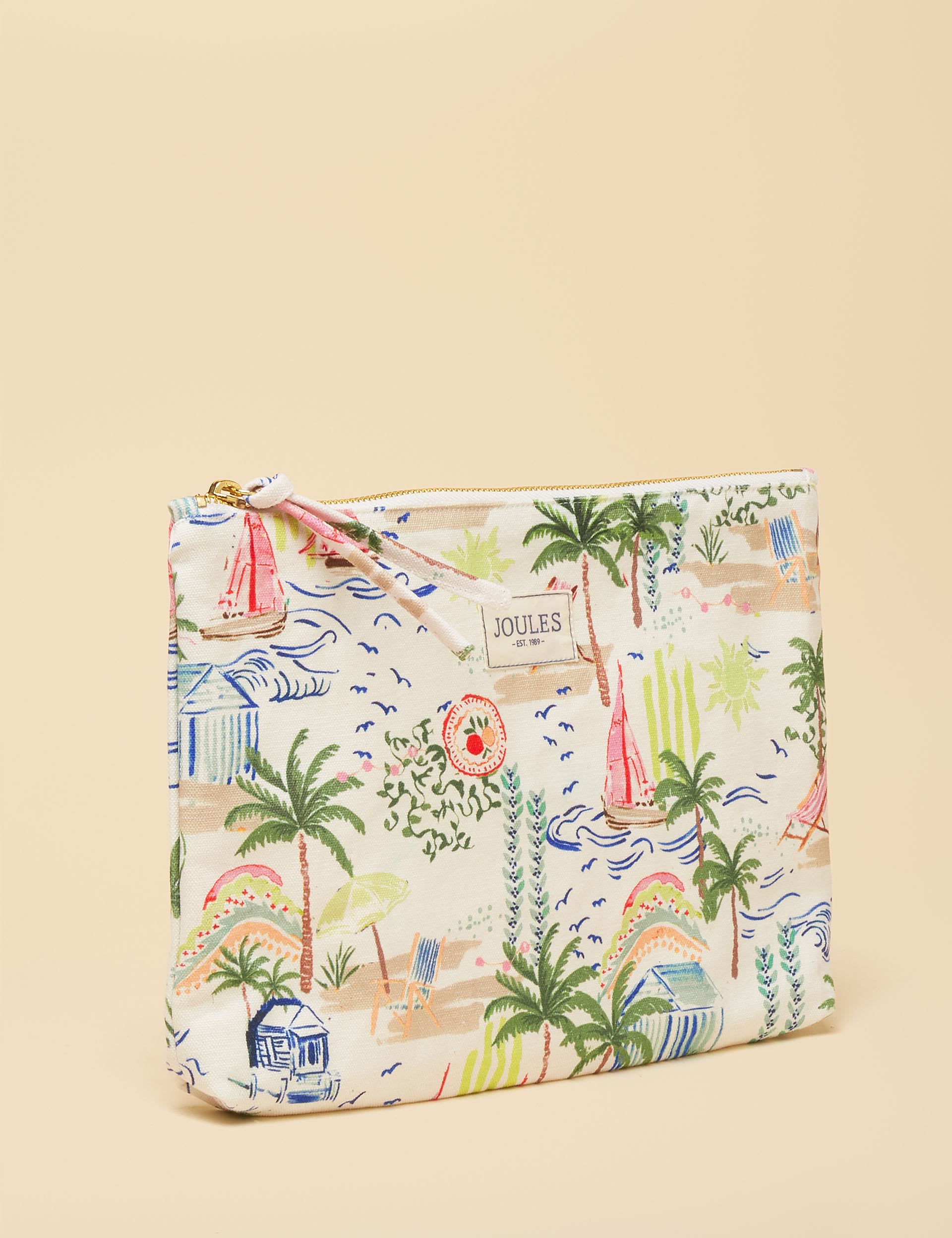 Joules printed coin purse with palm print - British product