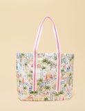 Joules pure cotton printed tote bag with palm design - British product