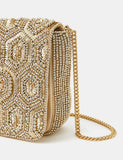 Accessorize geometric beaded clutch bag, imported from the UK