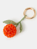 Accessorize beaded orange keyring with sparkly glass beads, imported from the UK