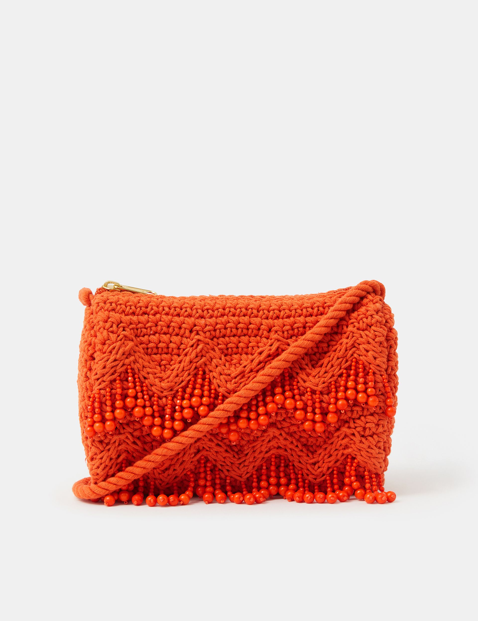 Accessorize beaded macrame cross body bag, UK version