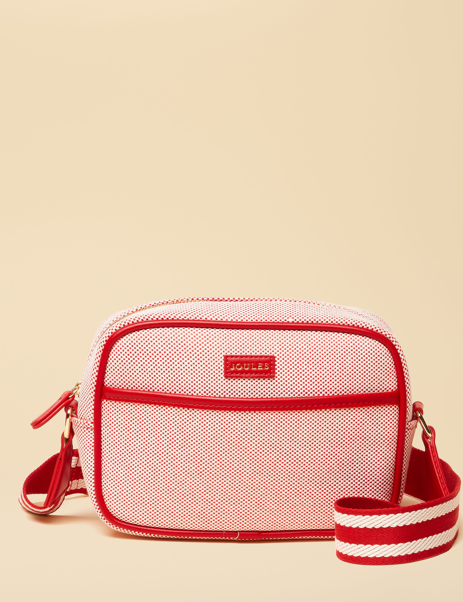 Joules cotton rich cross body bag checked pattern, UK version