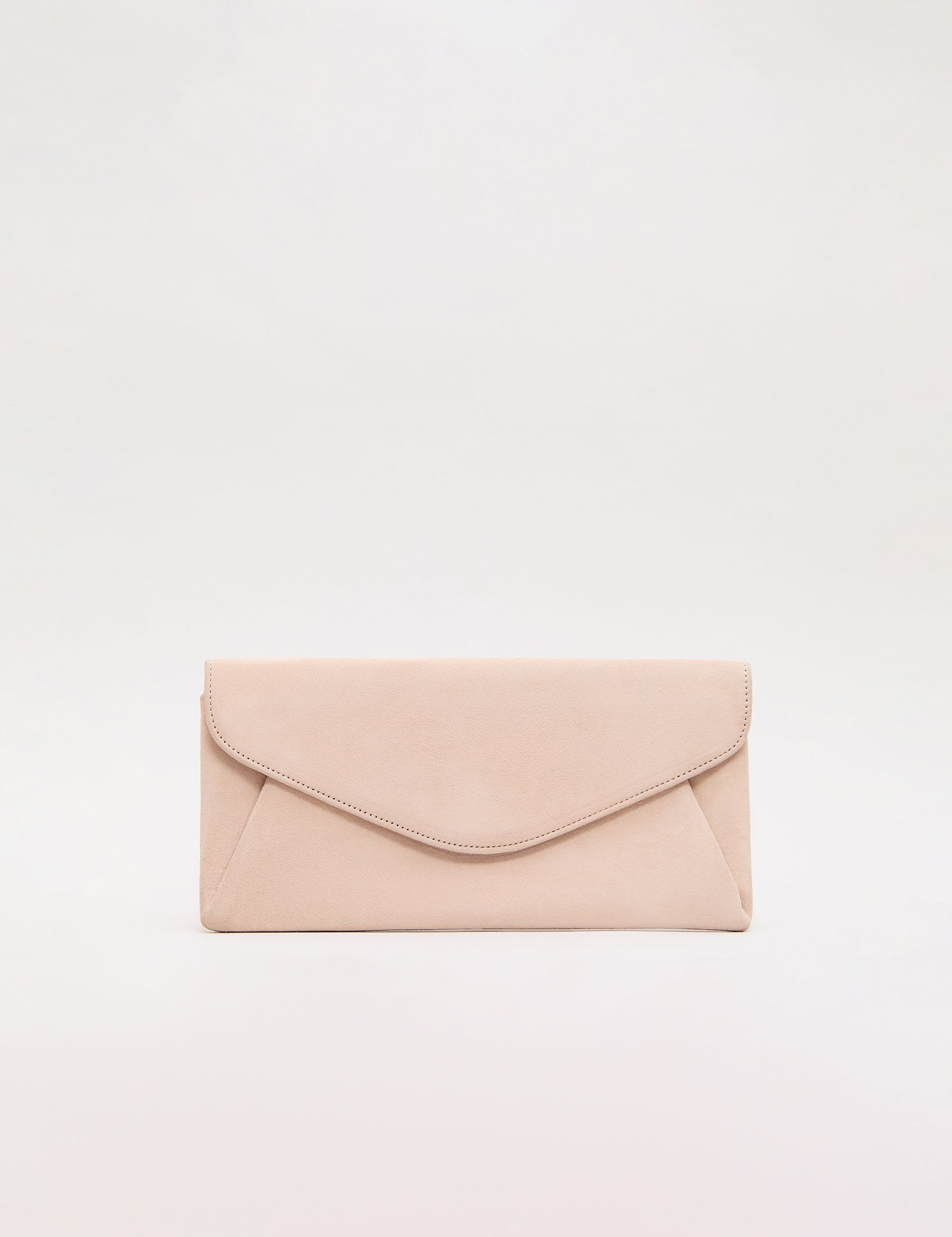 Phase Eight suede clutch bag with gold chain (British brand)