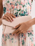Phase Eight suede clutch bag with gold chain (British brand)