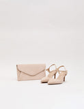 Phase Eight suede clutch bag with gold chain (British brand)