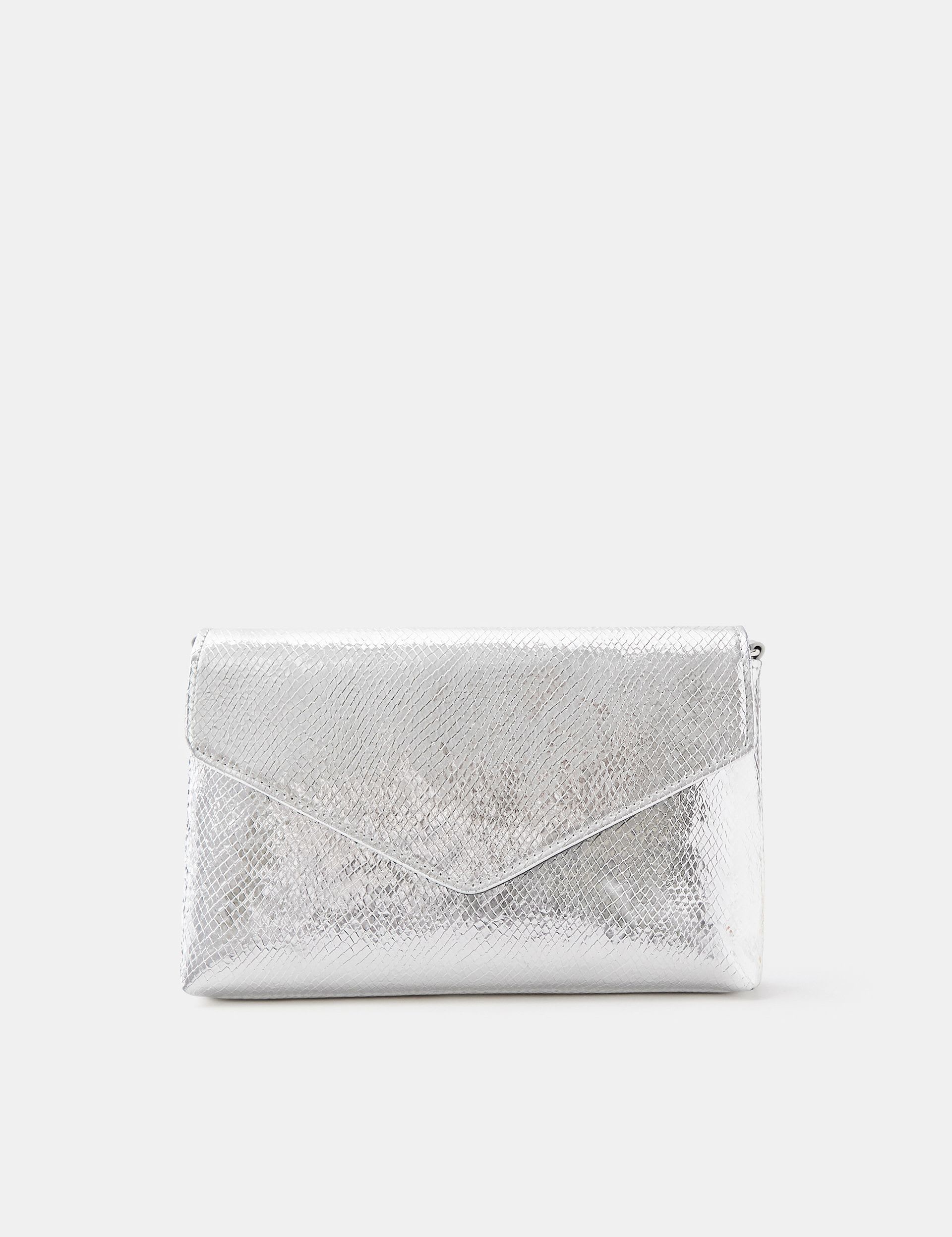 Accessorize metallic envelope cross body bag, imported from the UK