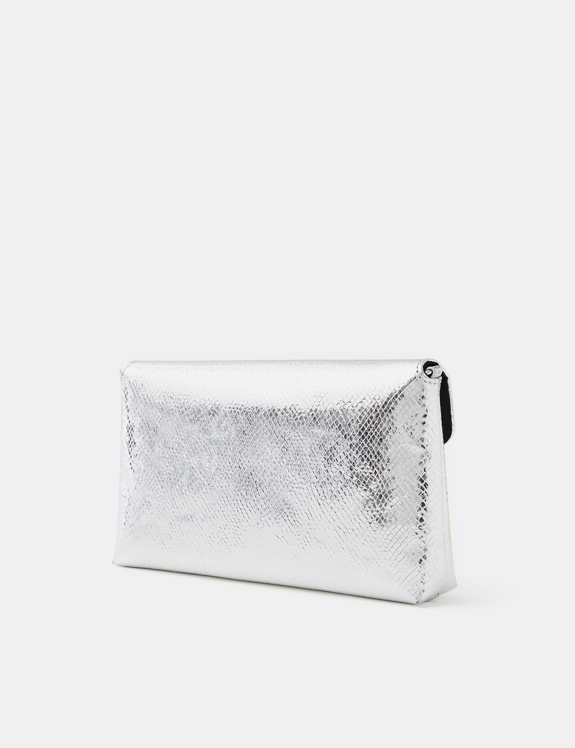 Accessorize metallic envelope cross body bag, imported from the UK