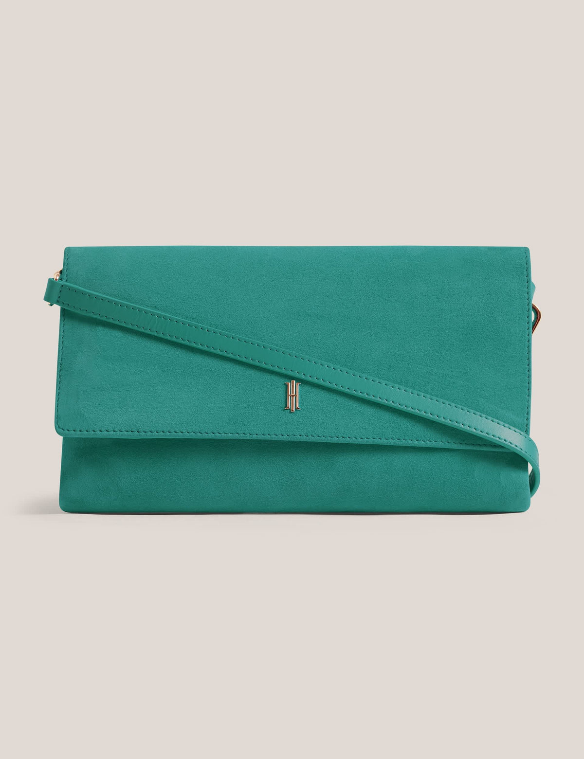Hobbs Suede Clutch Bag
