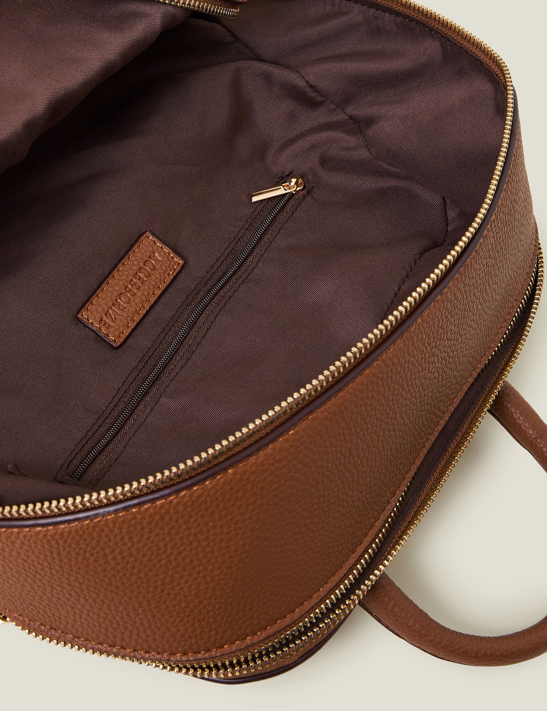 Accessorize faux leather zip around backpack (British brand)