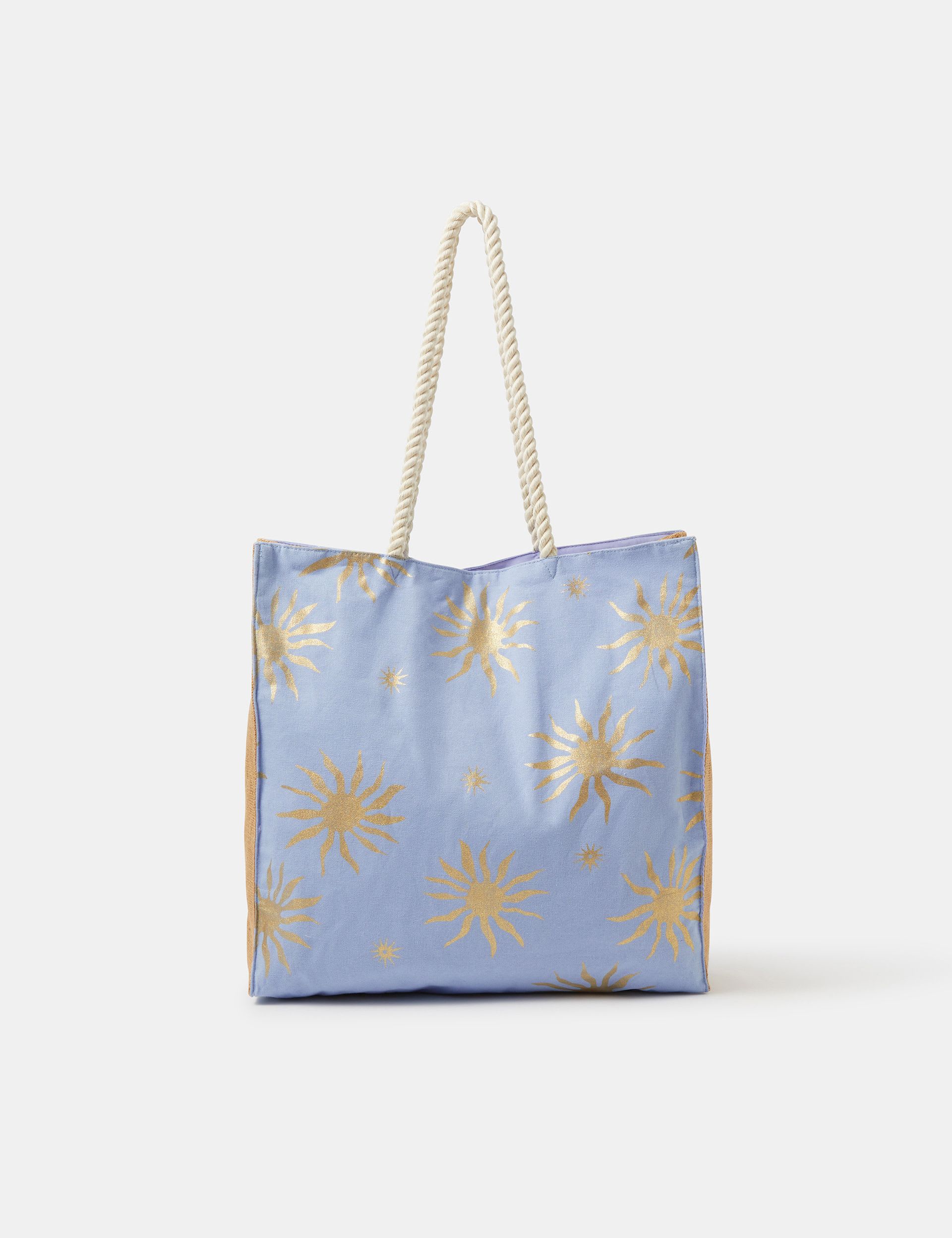 Accessorize metallic sun shopper tote bag, imported from the UK