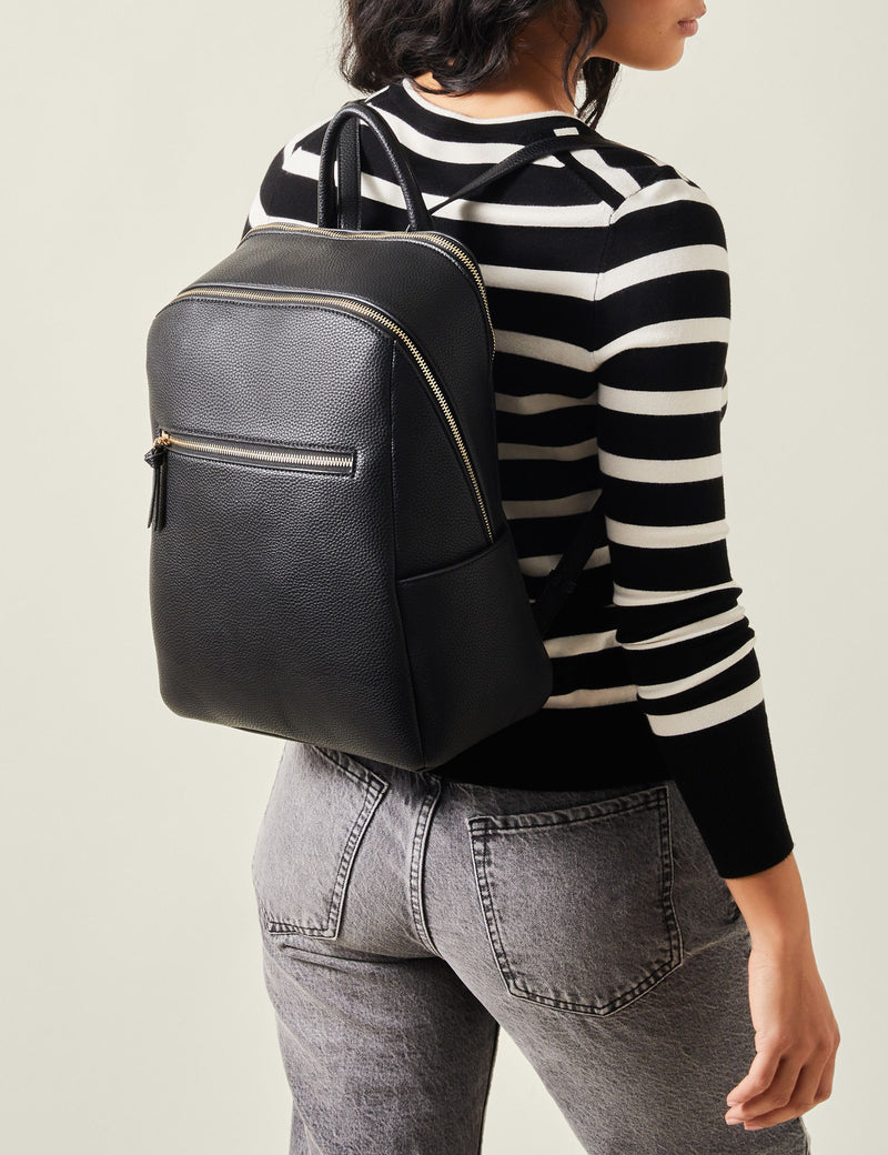 Accessorize faux leather zip around backpack (British brand)