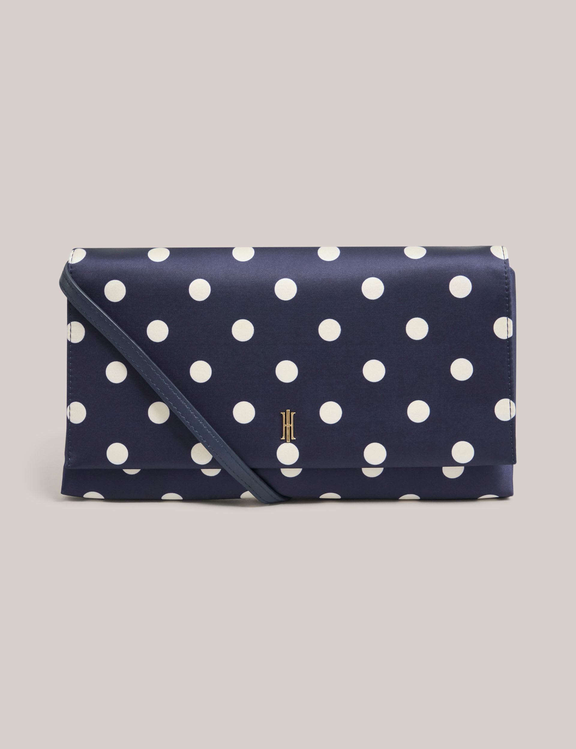 Hobbs spot print clutch bag, imported from the UK