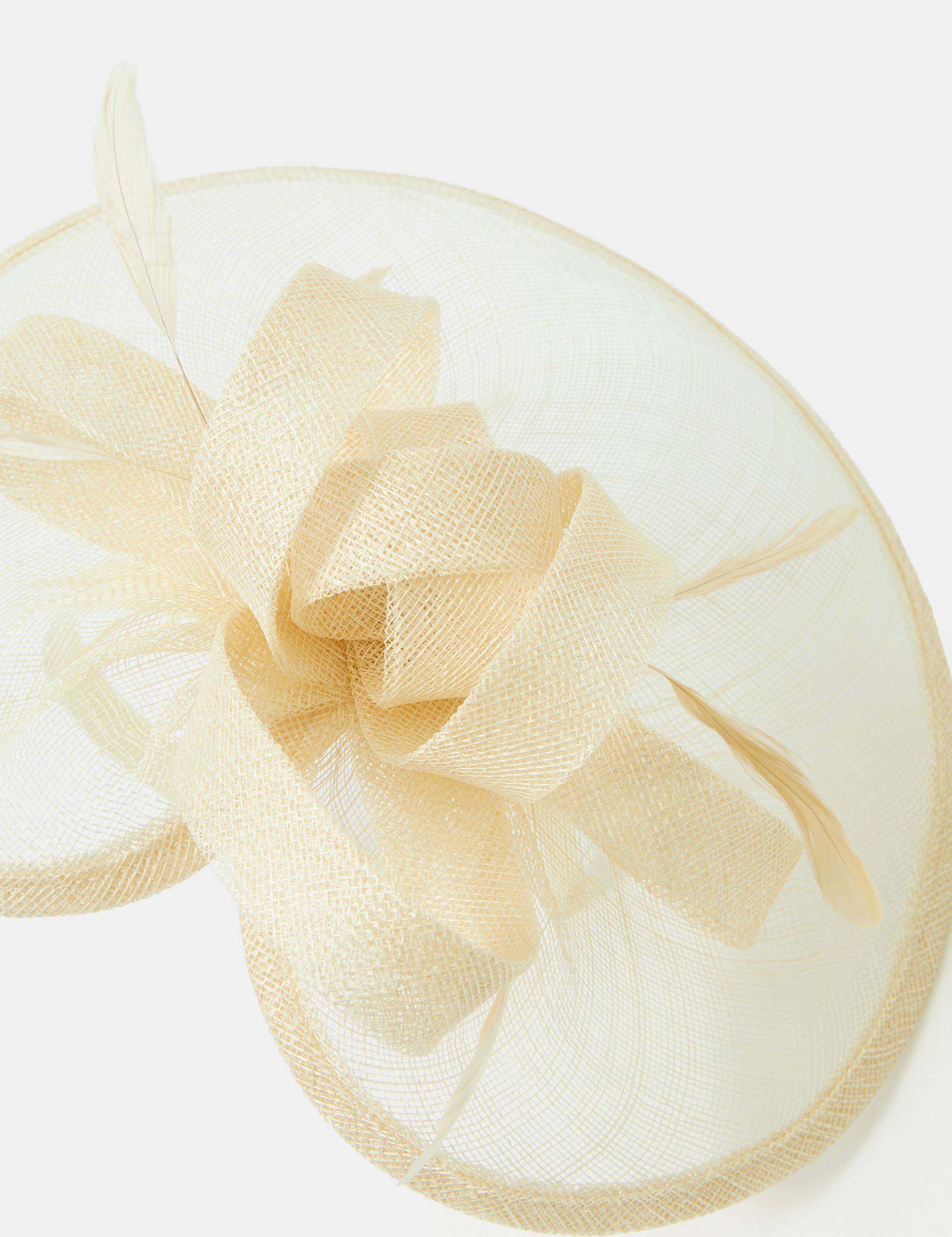 Accessorize bow feather disc fascinator headband (British brand)