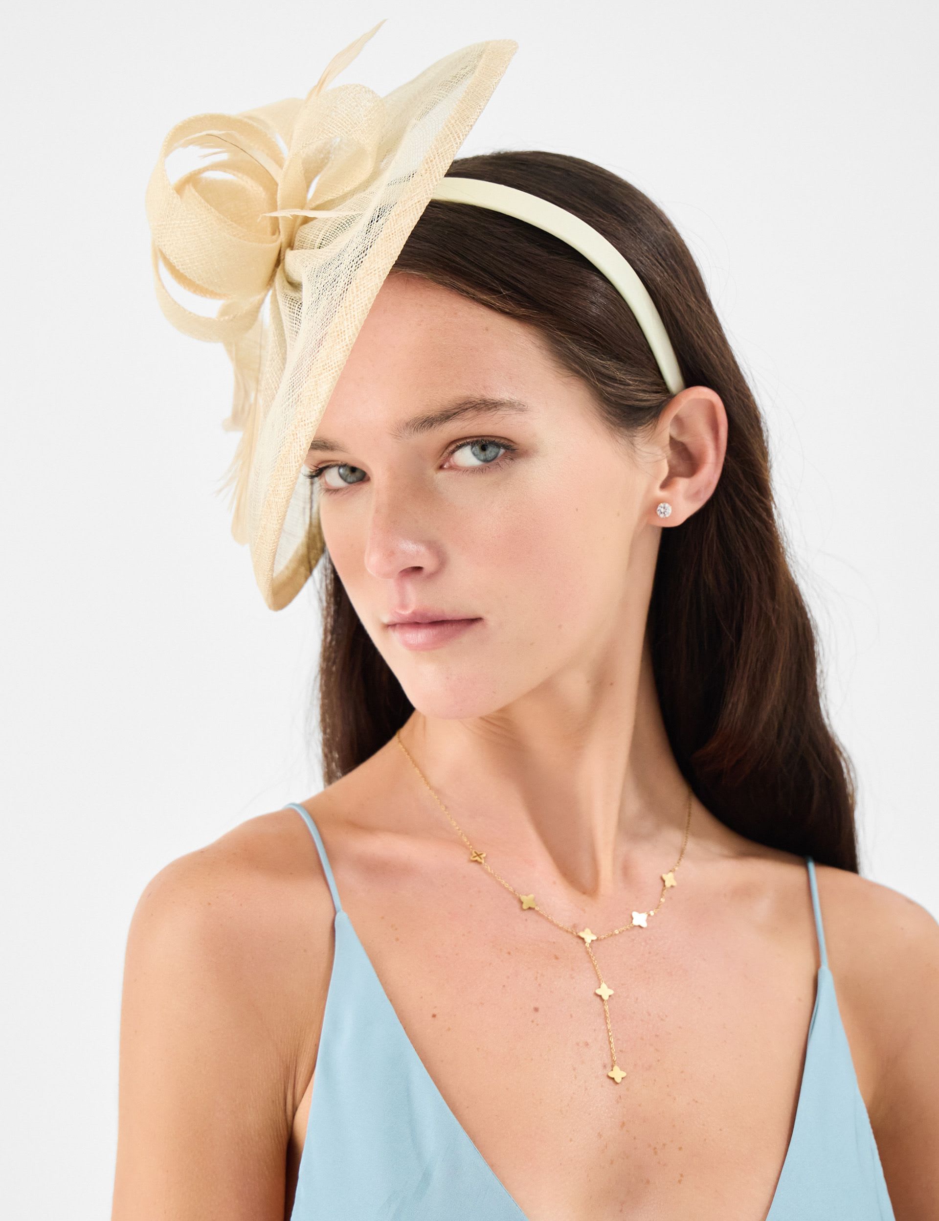 Accessorize bow feather disc fascinator headband (British brand)