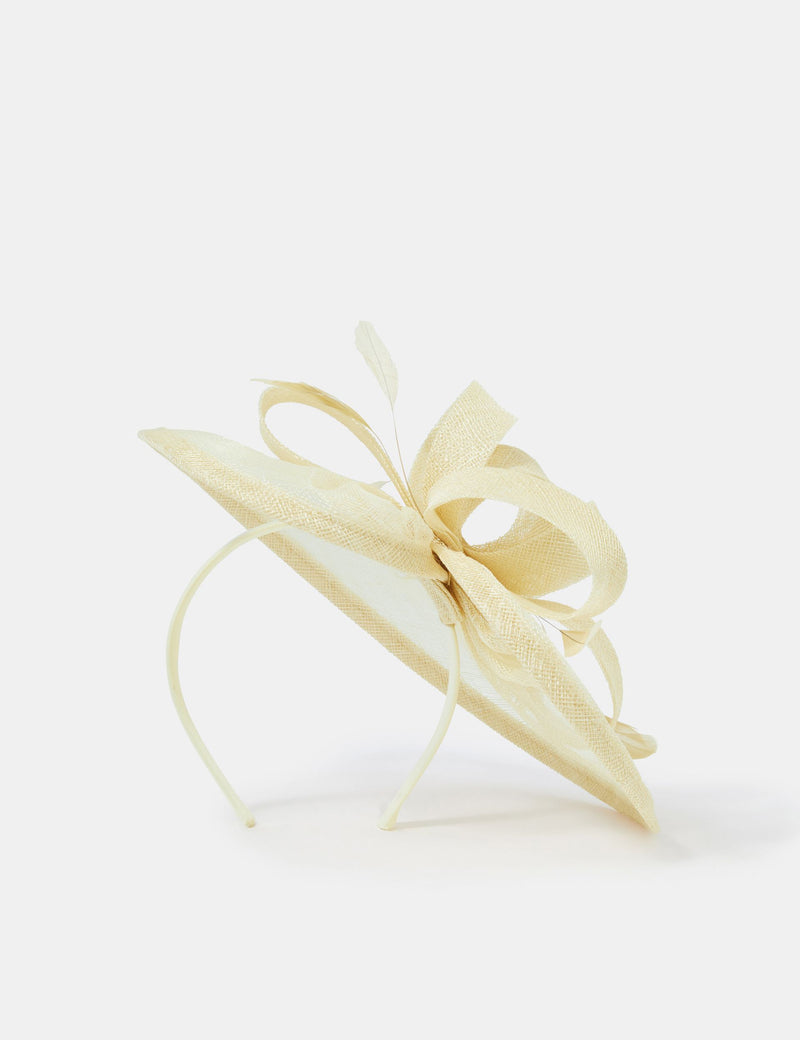 Accessorize bow feather disc fascinator headband (British brand)