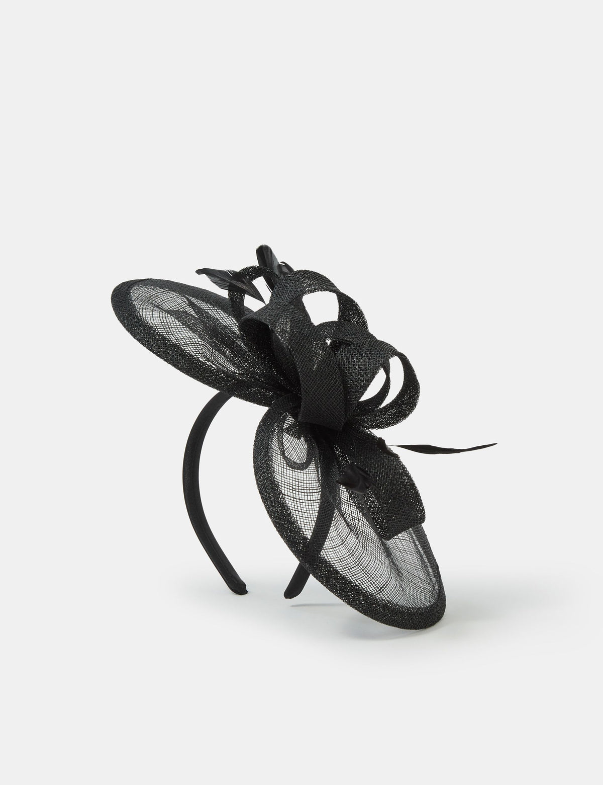 Accessorize bow feather disc fascinator headband (British brand)