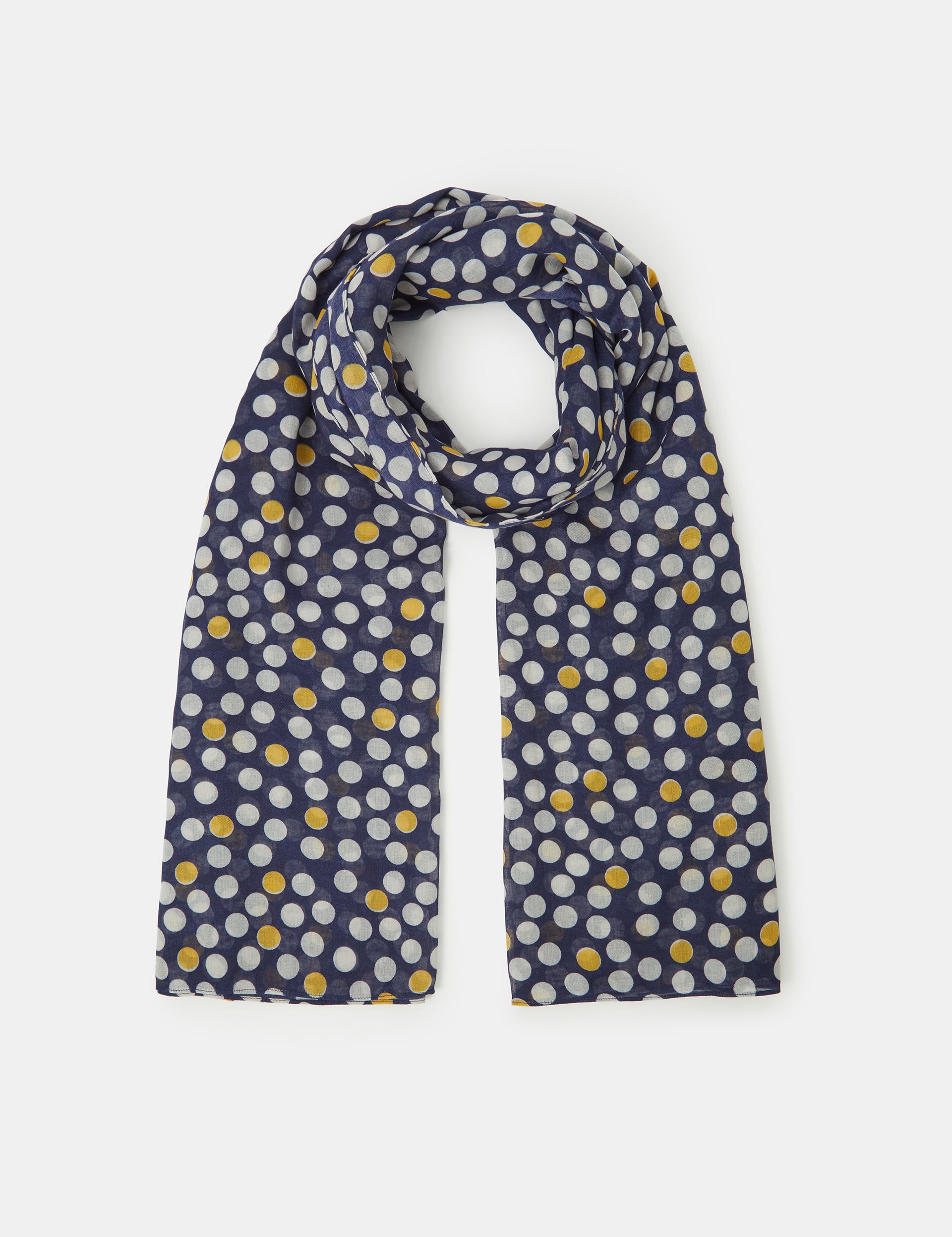 Accessorize spot print scarf polyester, imported from the UK