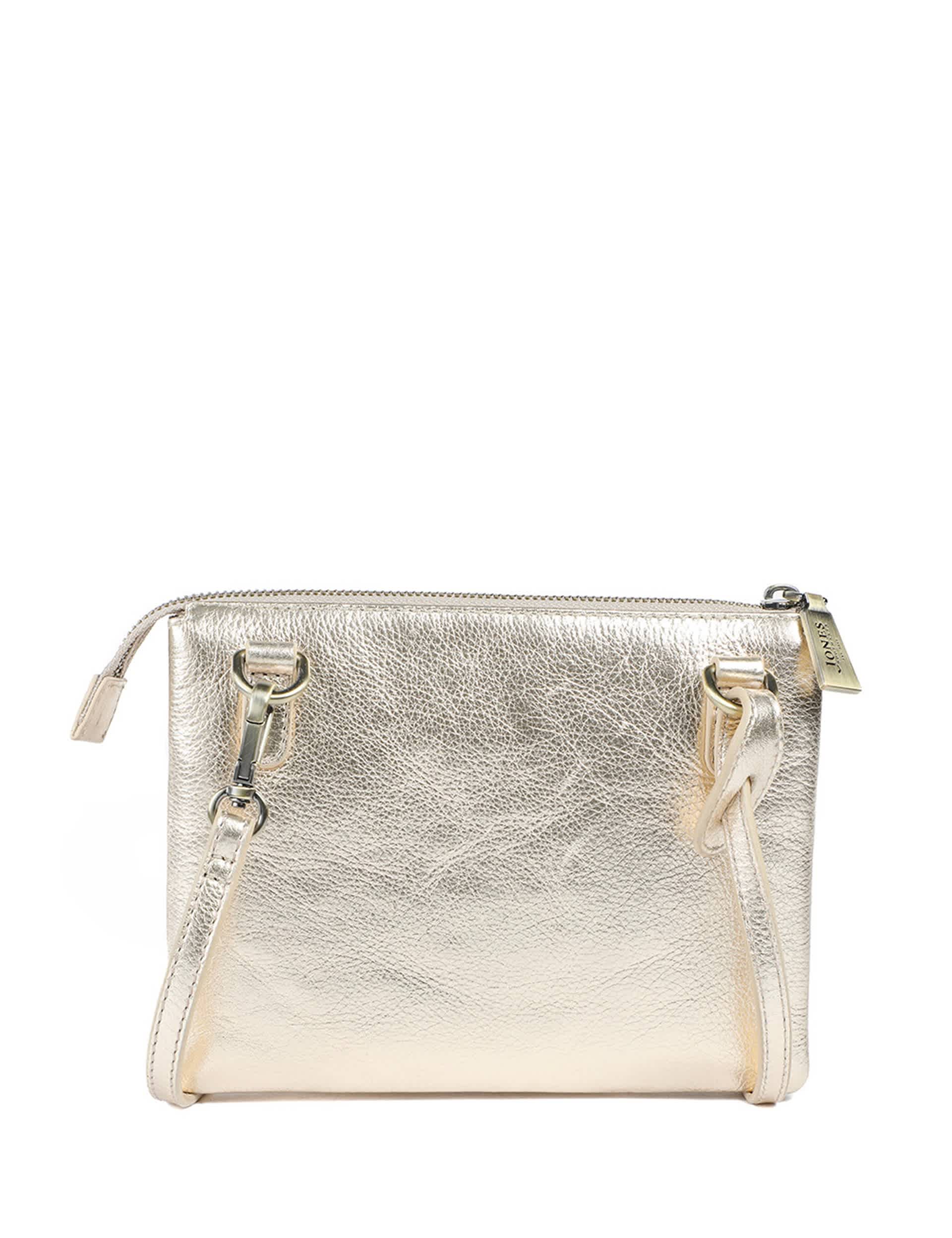 Jones Bootmaker metallic leather shoulder bag (British brand)
