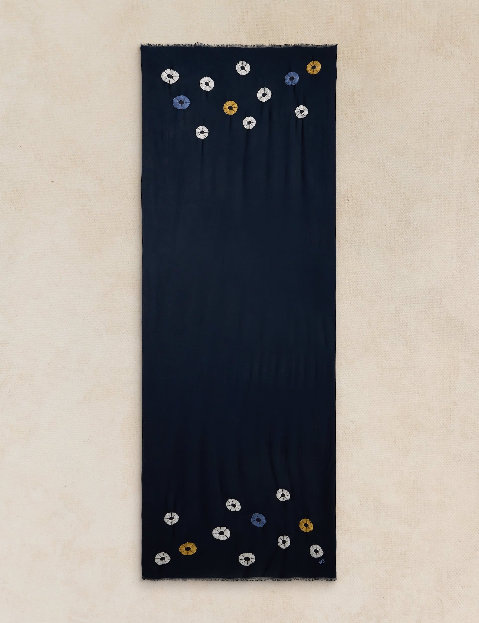 White Stuff embroidered scarf - British product