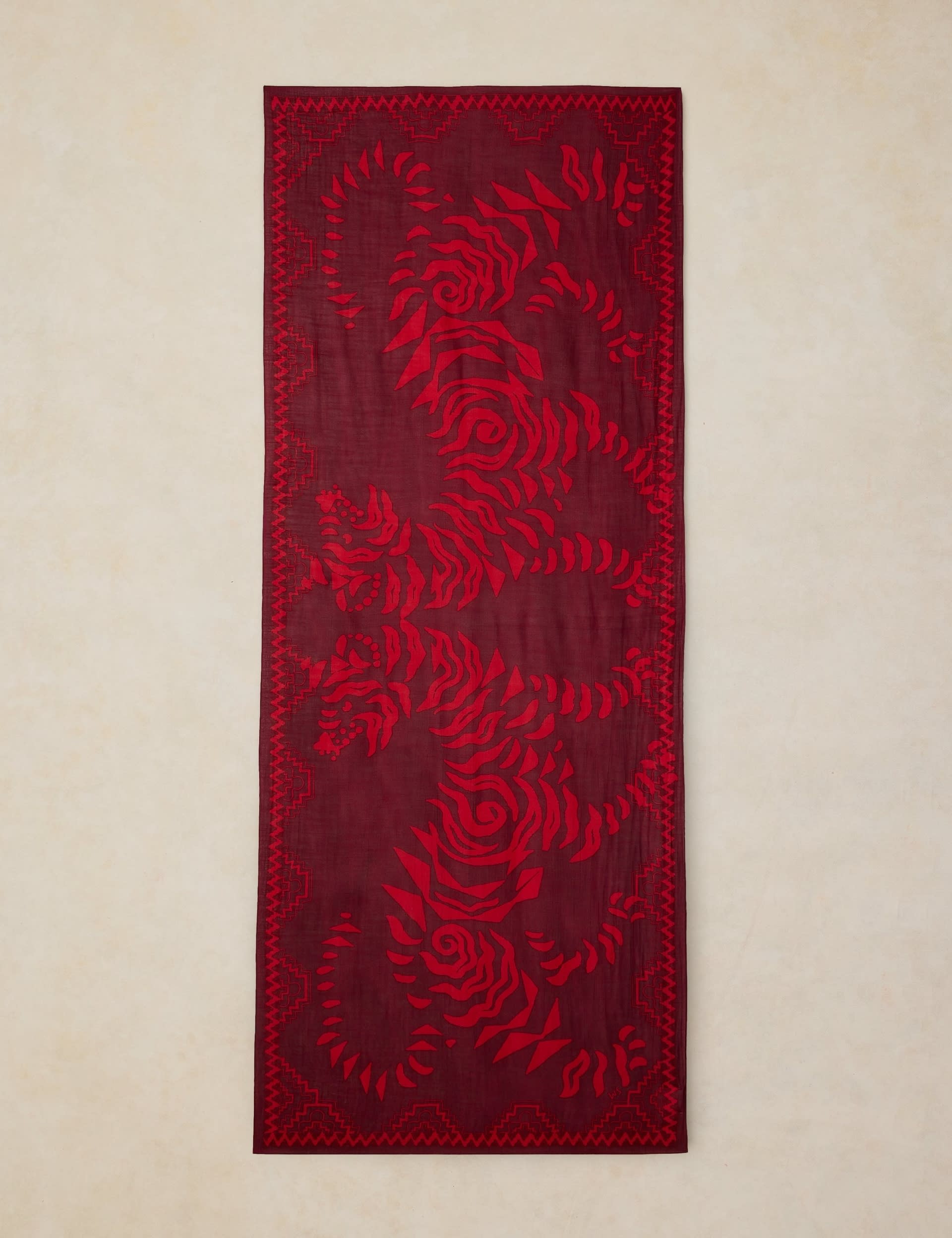 White Stuff printed cotton blend scarf, UK version