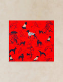 White Stuff dog print square scarf, UK version
