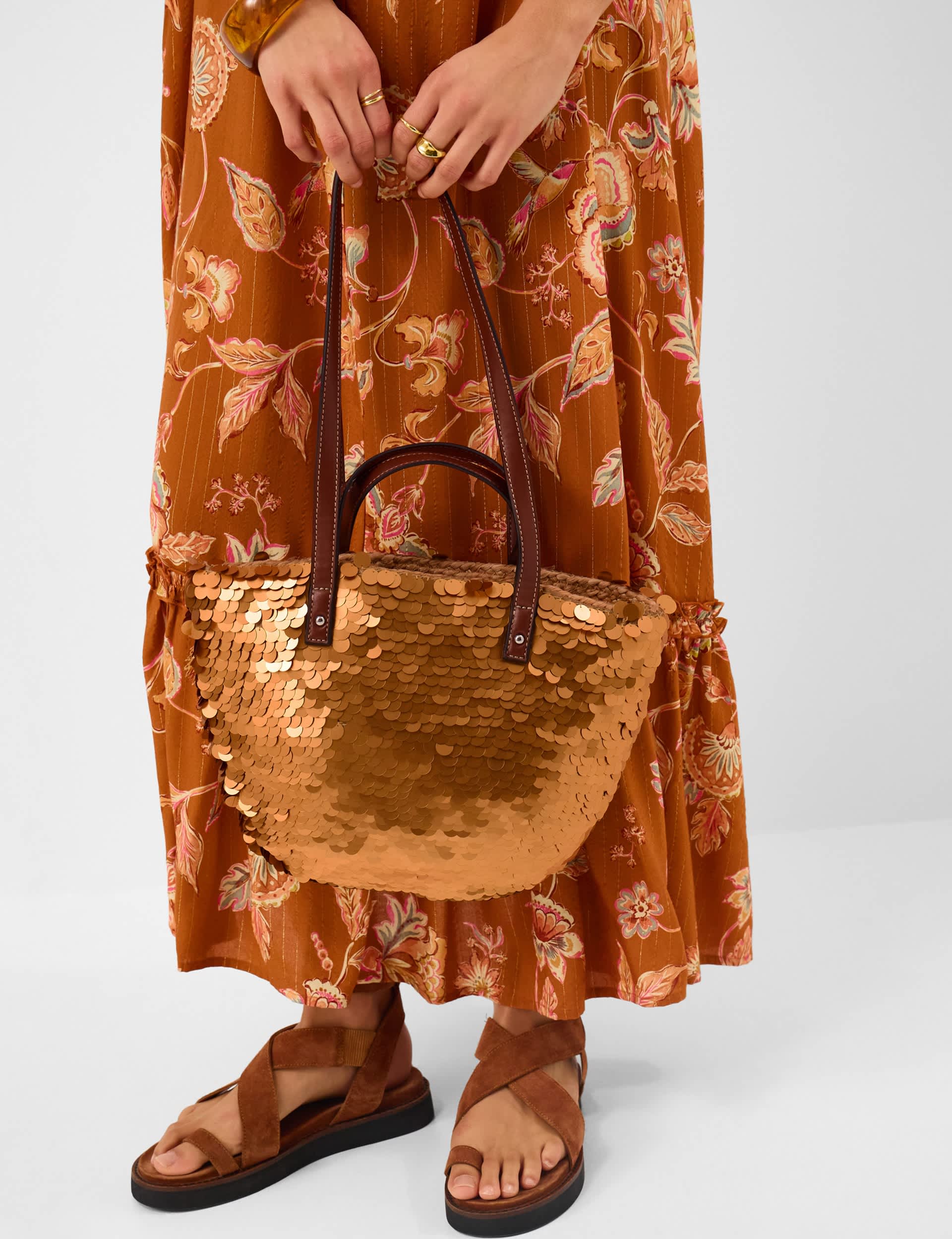 Accessorize sequin cross body basket bag, imported from the UK