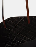 Accessorize faux suede tote bag with scarf charm, UK version
