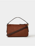 Accessorize faux suede grab bag with strap - British product