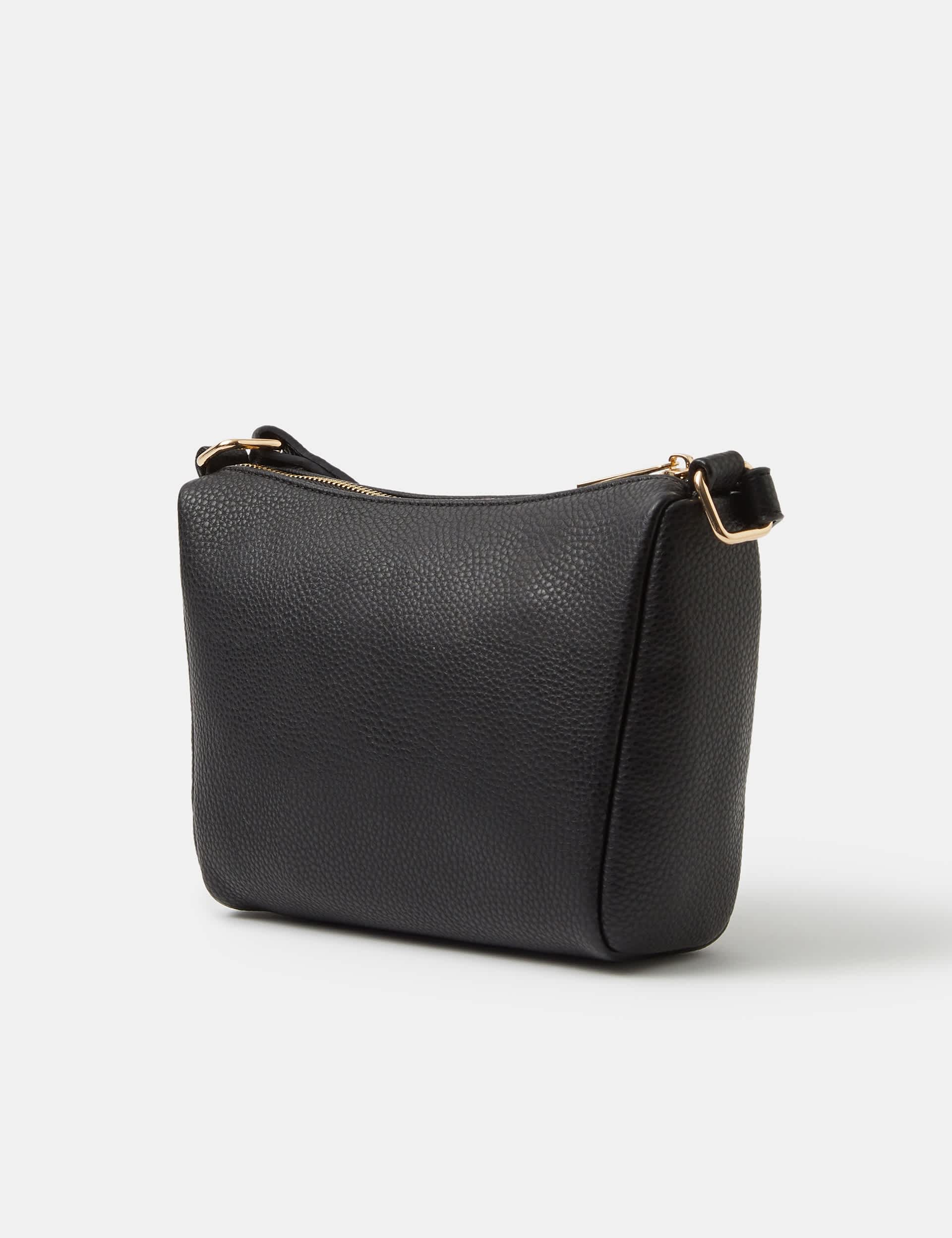 Accessorize faux leather cross body bag with gold hardware - British product