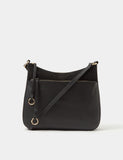 Accessorize leather curved messenger bag with suede, UK version