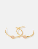 Accessorize rose quartz hoop earrings (British brand)